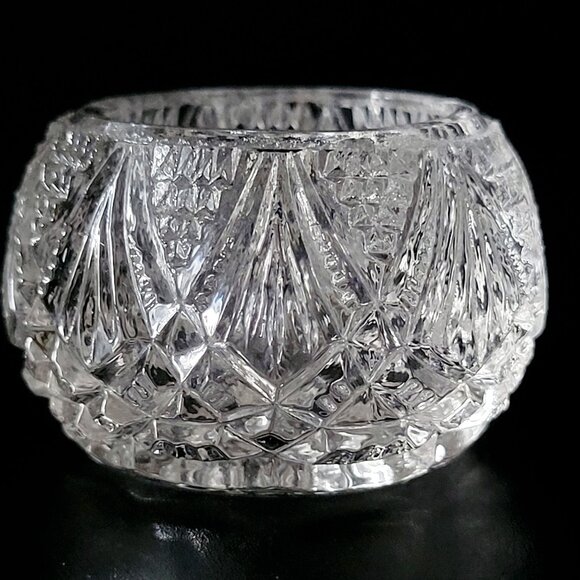 Set Of 5 Antique EAPG Robinson Glass Co. "Josephine's Fan" Open Salt Salt Cellar - Picture 2 of 5